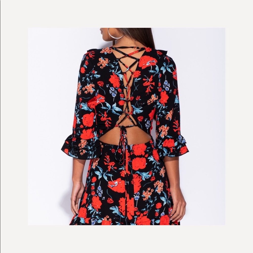 Chloe Floral Romance Wrap Dress - Picture 3 of 8
